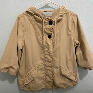 Old Navy tan cropped utility jacket